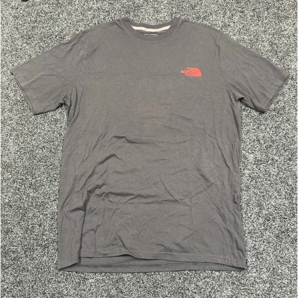 The North Face Large Charcoal Grey Poppy Flower Graphic T-Shirt Standard Fit